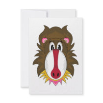 Funky Baboon RSVP Card Invite
