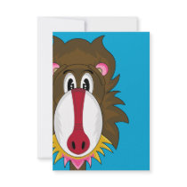 Funky Baboon RSVP Card Custom Announcement