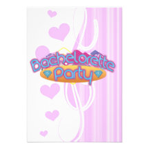 funky bachelorette wedding bridal shower party personalised announcements