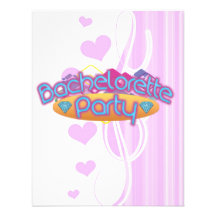 funky bachelorette wedding bridal shower party personalized invitation