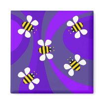 Funky Bees magnets