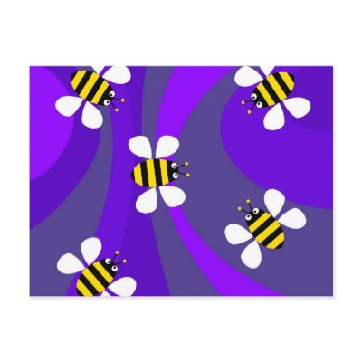 Funky Bees Post Cards by prawny