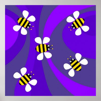 Funky Bees Posters by prawny