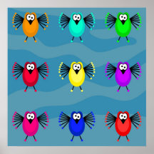 Funky Birds Print