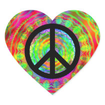 Funky Black Peace Sign stickers