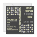 Funky Blocks Adult Birthday Party Invitation
