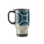 Funky Blue Circles Pattern Coffee Mugs