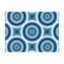 Funky Blue Circles Pattern Postcard