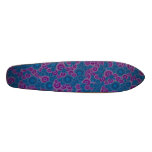 Funky Blue & Purple Retro Circles Skateboard