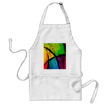Funky Bright Abstract Art Painting Apron