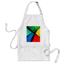 Funky Bright Abstract Art Painting Apron
