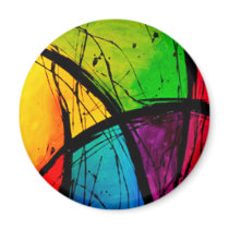 Funky Bright Abstract Art Painting