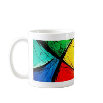 Funky Bright Abstract Art Painting Mugs