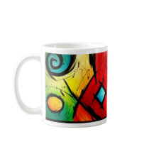 Funky Bright  Abstract Art Painting Coffee Mug
