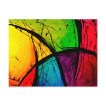 Funky Bright Abstract Art Painting