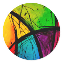 Funky Bright Abstract Art Painting