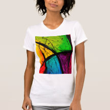Funky Bright Abstract Art Painting T Shirt