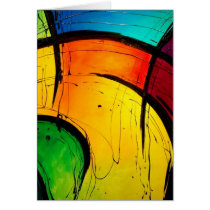 Funky Bright Colours Abstract Art