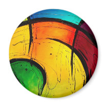 Funky Bright Colours Abstract Art