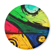 Funky Bright Colours Abstract Art