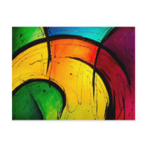 Funky Bright Colours Abstract Art