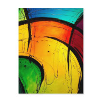 Funky Bright Colours Abstract Art