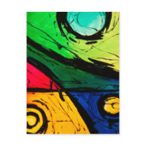 Funky Bright Colours Abstract Art