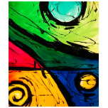 Funky Bright Colours Abstract Art t-shirts