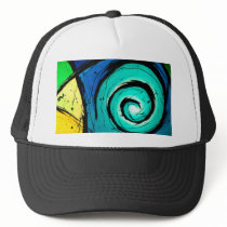 Funky Bright Swirls Abstract Art Painting