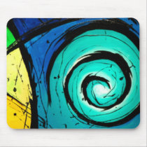 Funky Bright Swirls Abstract Art Painting