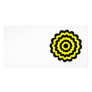 Funky bright yellow and black flower. photo cards