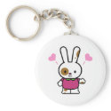 Funky Bunny Valentine Tees and Gifts keychains
