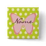 Funky Butterfly Customizalbe Button