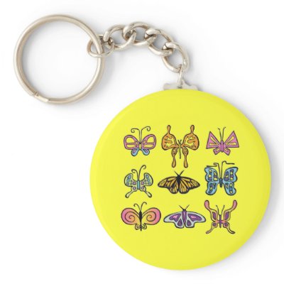Funky Butterfly Keychain by jaceyevans