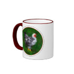 Funky Chicken with Rooster warning Mug