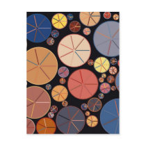 Funky Circles Blue and Brown