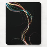 Funky colorful wispy lines mouse pads