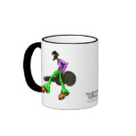 Funky Cool Guitar Disco Comic Character Mugs