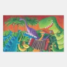 Funky Dinosaur Band Stickers