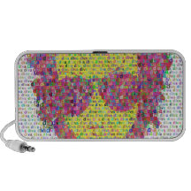 funky diva text digital art typography design travelling speakers