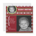 Funky Dots on Square Christmas Card invitations