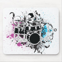 funky drummer vector design mousepad