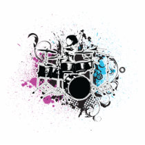 funky drummer vector design photo cut outs