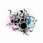 funky drummer vector design photo sculptures