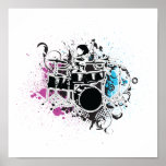 funky drummer vector design print
