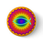 Funky Fish Eye Christian Button