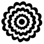 Funky Flower in Black and White. Photo Cutout