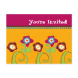 Funky Flowers Invitation