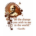 Funky Gandhi -Be the Change... t-shirts