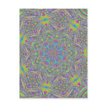 Funky Geometric 60s Design Style Postcard